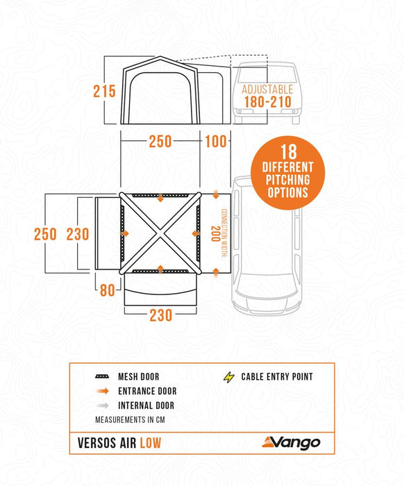 Vango Versos Air Inflatable Cloud Grey Drive Away Awning - Low