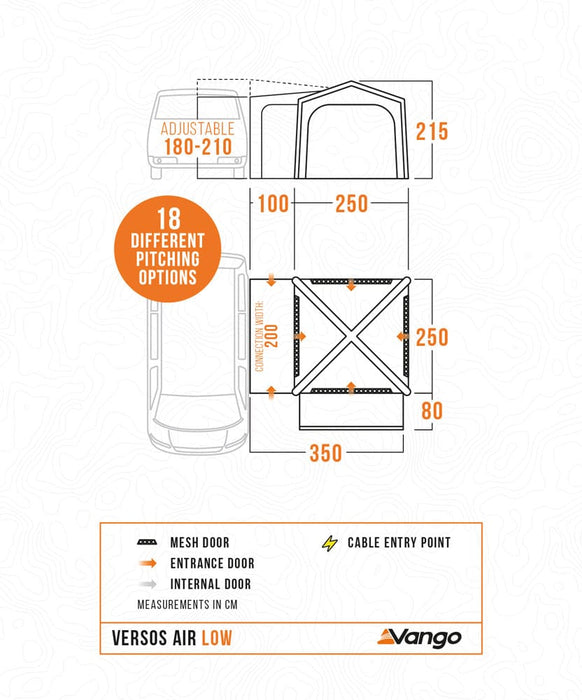 Vango Versos Air Inflatable Cloud Grey Drive Away Awning - Low