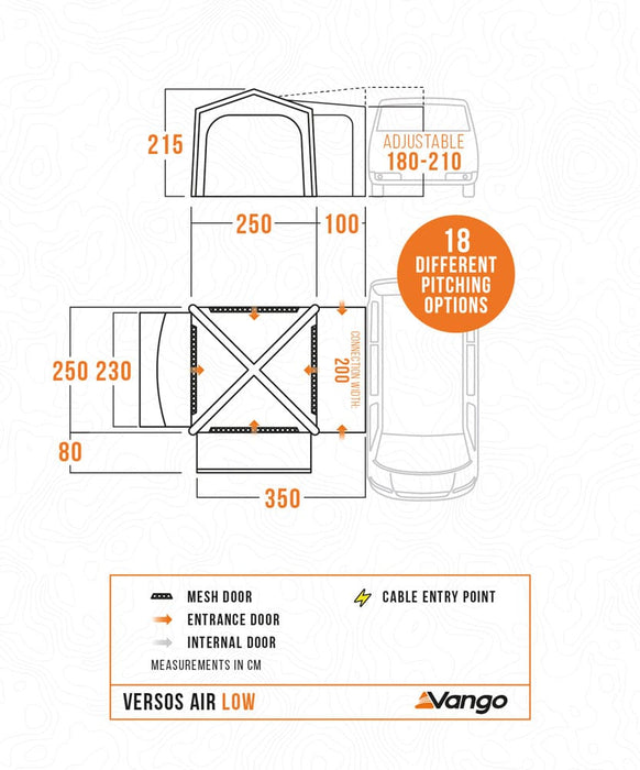 Vango Versos Air Inflatable Cloud Grey Drive Away Awning - Low