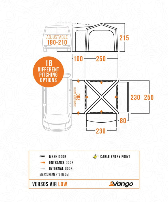 Vango Versos Air Inflatable Cloud Grey Drive Away Awning - Low