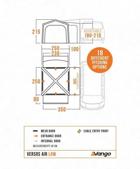Vango Versos Air Inflatable Cloud Grey Drive Away Awning - Low