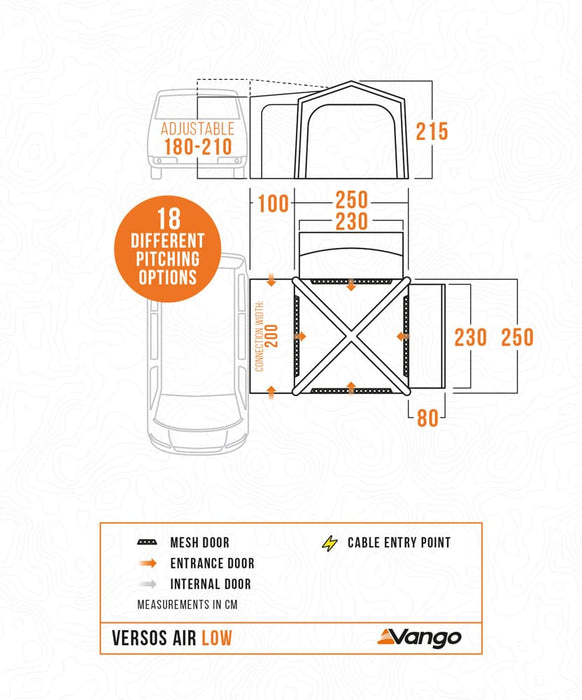 Vango Versos Air Inflatable Cloud Grey Drive Away Awning - Low