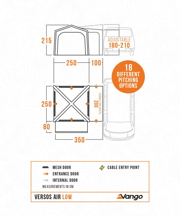 Vango Versos Air Inflatable Cloud Grey Drive Away Awning - Low