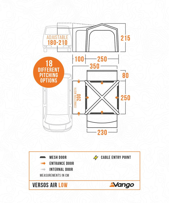 Vango Versos Air Inflatable Cloud Grey Drive Away Awning - Low