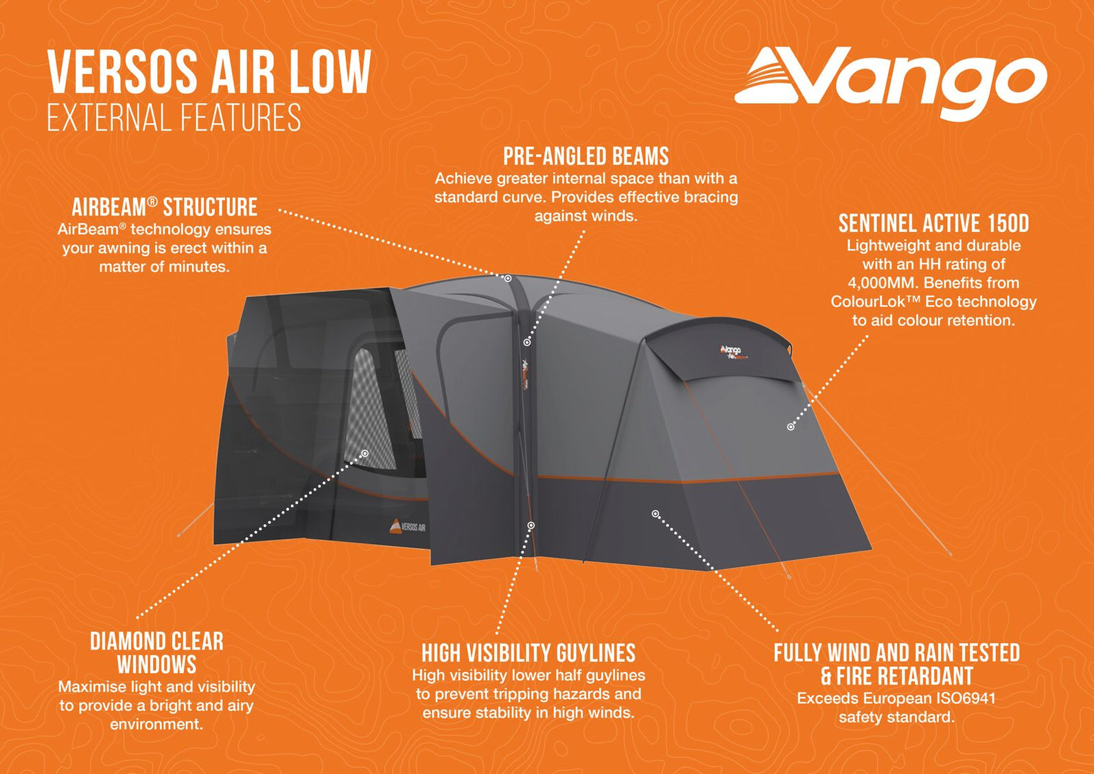 Vango Escape Vango Versos Air Inflatable Cloud Grey Drive Away Awning - Low — Aztec ...