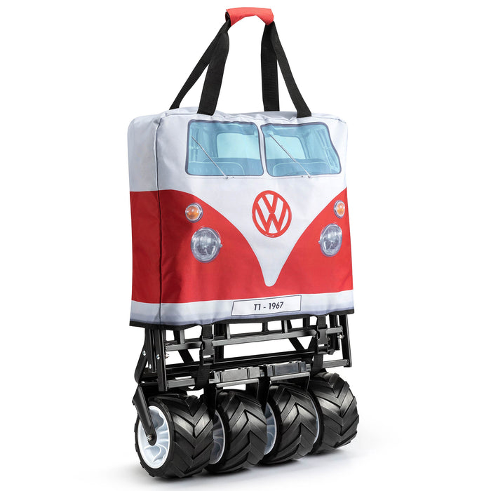 VW Foldable Trolley - Titan Red feature image of trolley folded