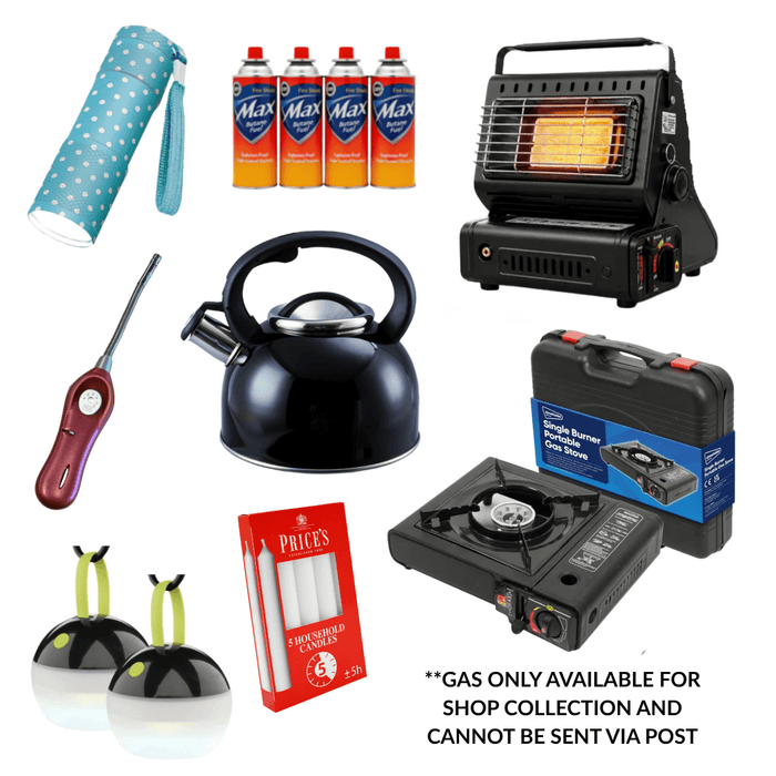 Power Cut Preparation Kit Bundle 2 – Stove, Heater, Kettle & Lighting