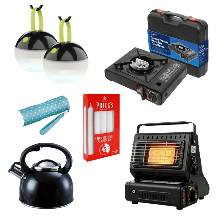 Power Cut Preparation Kit Bundle 2 – Stove, Heater, Kettle & Lighting