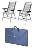 Dukdalf Dynamic Folding Chair (Grey Stripe) & Carry bag package
