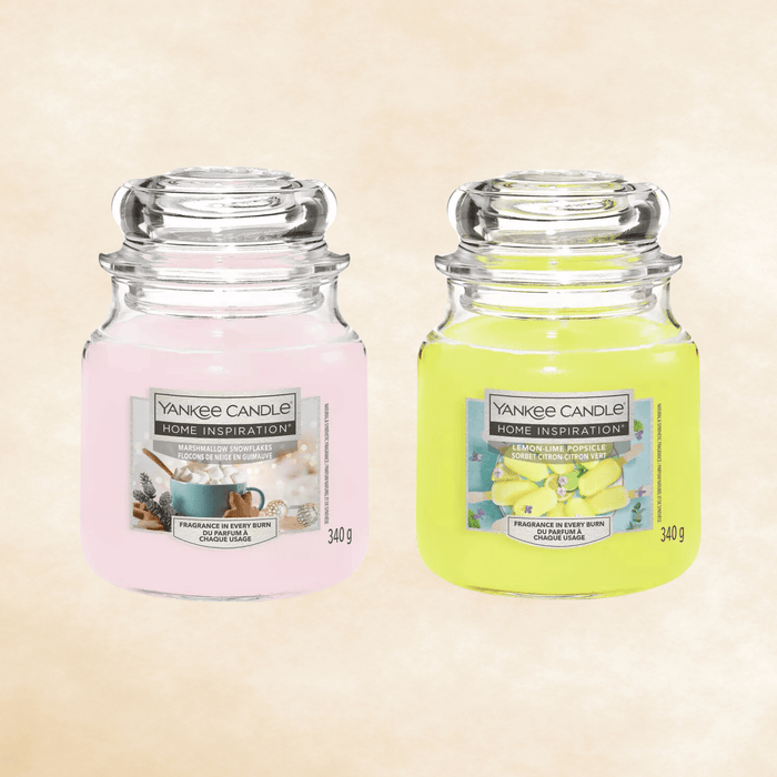 Yankee Candle Medium Bundle Lime Popsicle / Marshmallow Snowflakes