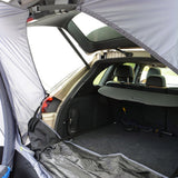 Kampa Travel Pod Tailgater Car Drive-Away Tent - Air beam - attached to vehicle internal view of connection