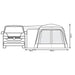 Outdoor Revolution Cayman (F/G) Drive Away Awning Mid side view dimensions