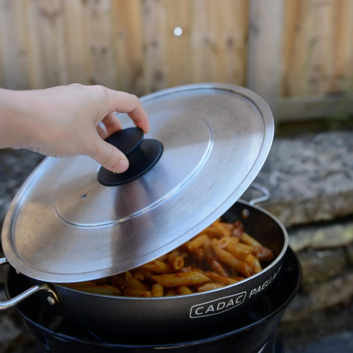 Cadac Safari Chef Paella Pan 28cm - lifestyle pasta dish image