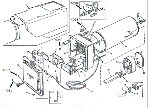 Carver Cascade MK2 Water Heater Spare Parts