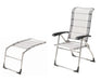 Dukdalf Aspen Folding Chair Grey Stripe & Footrest