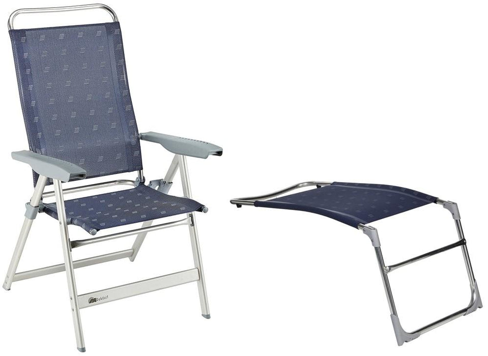 Dukdalf Dynamic Folding Chair - Blue & Footrest