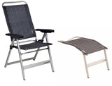 Dukdalf Dynamic Folding Chair - Grey shown with optional footrest