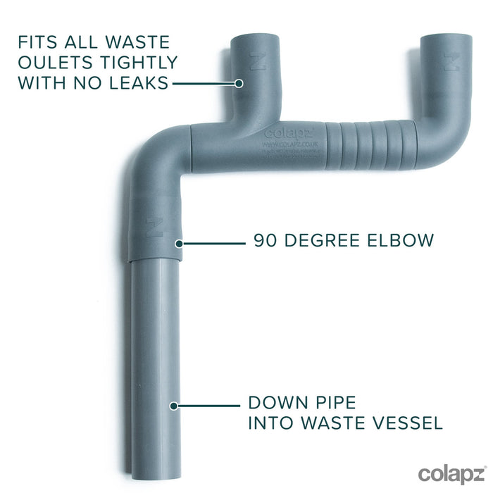 COLAPZ Waste Pipe Double Adaptor