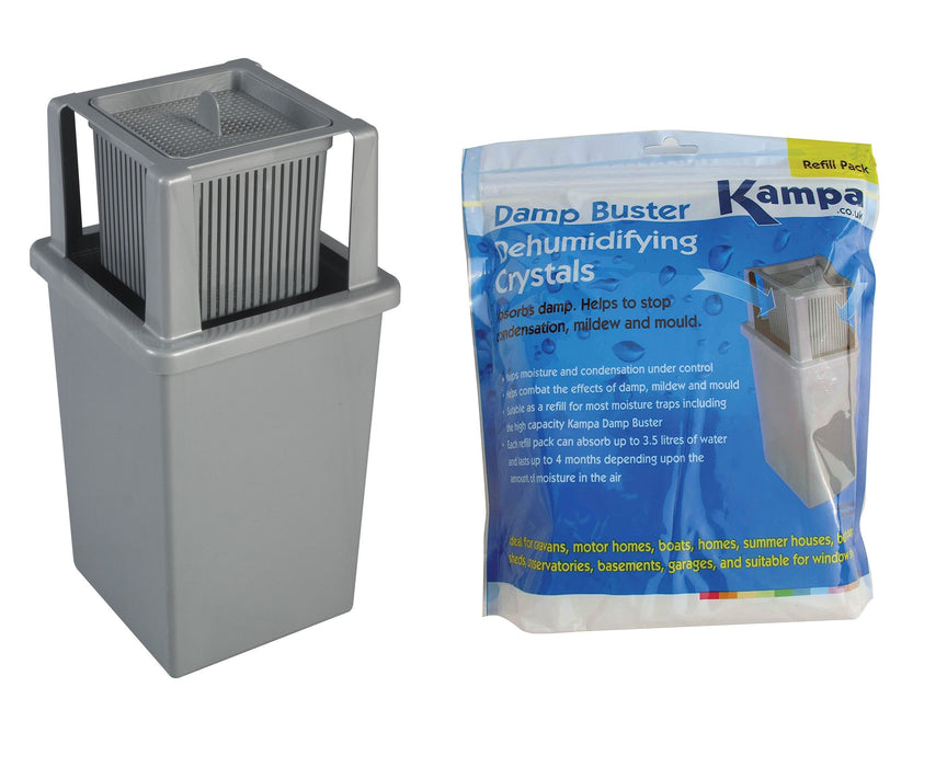 Kampa Damp Buster Caravan / Motorhome Moisture Trap and refill package