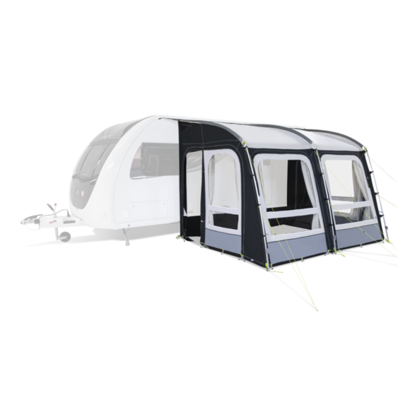 Dometic Rally PRO 330 300D Caravan Porch Awning - Shown attached to caravan