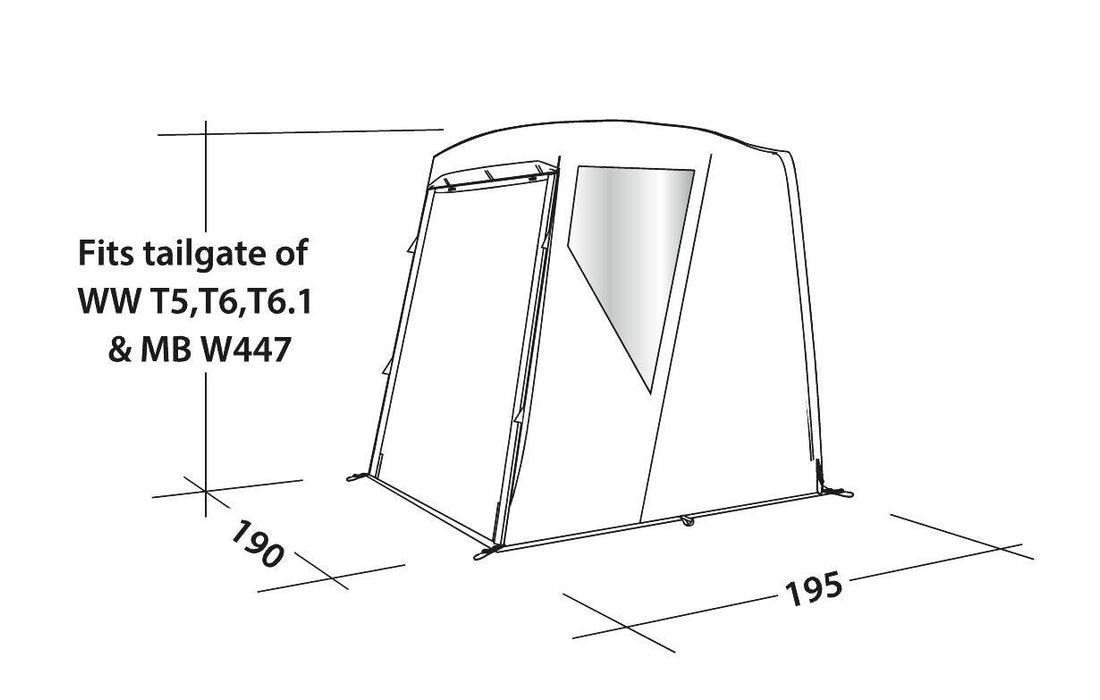 Easy Camp Crowford Tailgate Awning dimensions