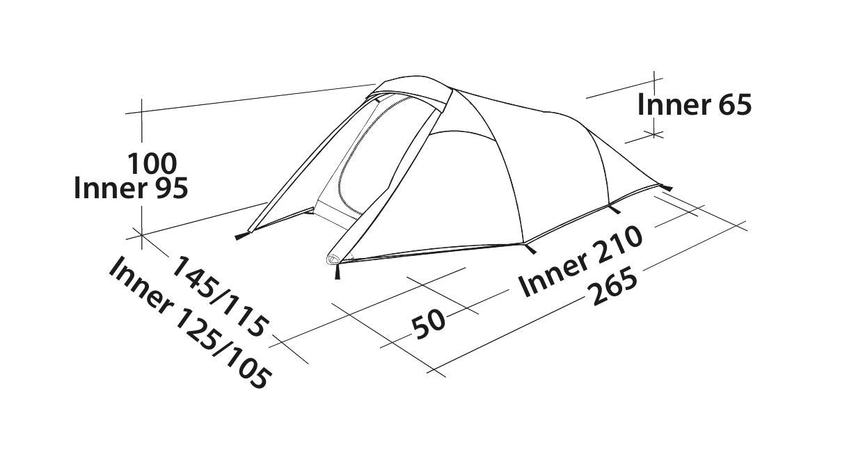 Easy Camp Energy 200 Compact- 2 Berth Tent layout image 