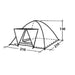 Easy Camp Garda 300 - 3 Berth Tent external dimensions