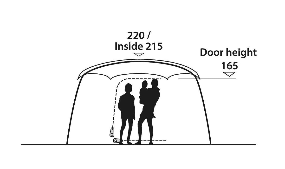 Easy Camp Moonlight Yurt internal and doorway dimensions
