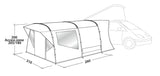 Easy Camp Wimberly Drive Away Awning overall dimensions