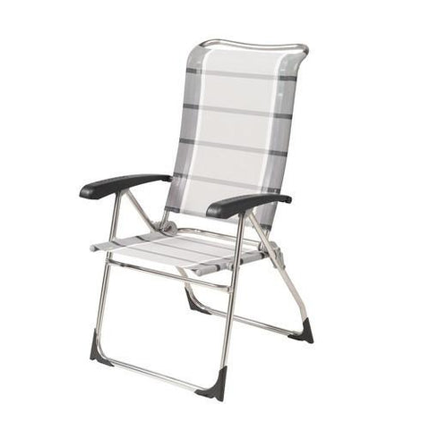 Dukdalf Aspen Folding Caravan Chair Grey Stripe