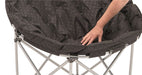 Outwell Casilda Moon Camping Chair - Black close up of the padded seat