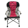 Liberty Folding Camping Chair - Comfortable Padded Fabric - Red