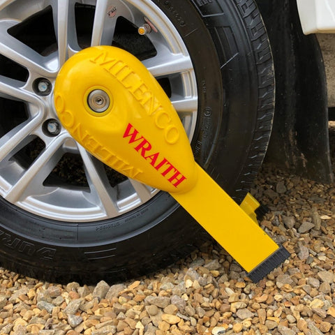 Milenco Wraith 2 Caravan Wheel Clamp / Lock - Sold Secure Gold