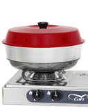 Omnia Stove Top Camping Oven shown on camping stove