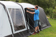 Outdoor Revolution Airedale 5.0S - Inflatable Tunnel Tent shwoing side entrance with mesh door