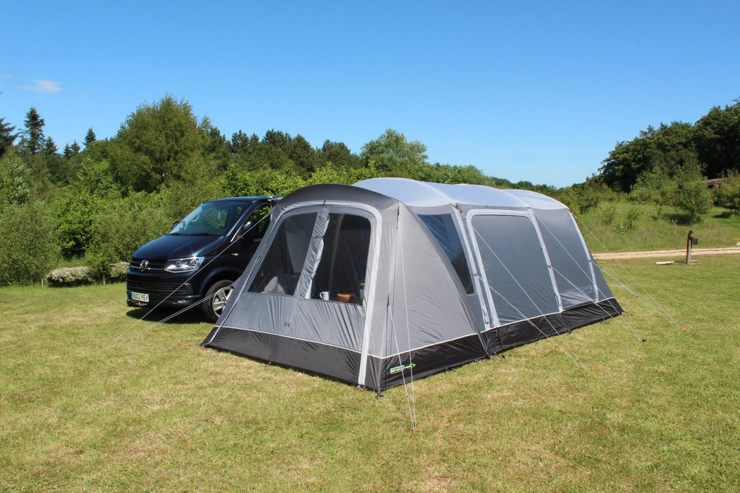 Outdoor Revolution Cacos Air SL Mid Driveaway Awning - image showing the optional extra front porch awning door