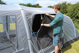 Outdoor Revolution Camp Star 500XL Inflatable Tent showing side door way being used