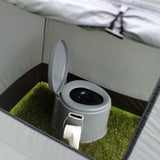 Outdoor Revolution Cayman Can - Toilet Tent view through window to show example toilet
