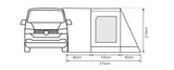 Outdoor Revolution Cayman Cona (F/G) Low Drive Away Awning Sideplan