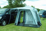 Outdoor Revolution Cayman Midi Air Low Driveaway Awning side attached to campervan