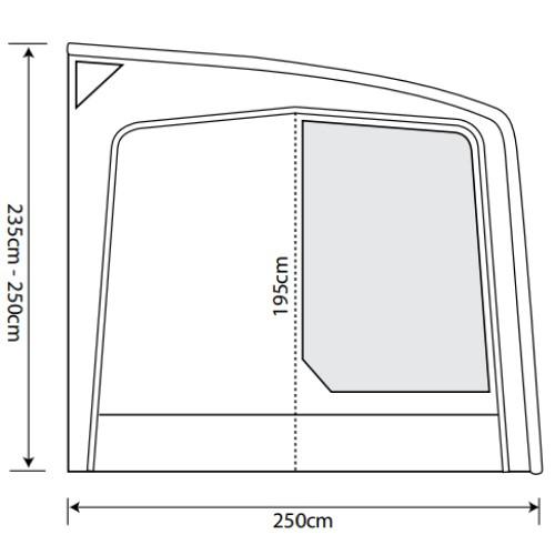 Outdoor Revolution Eclipse Pro 420 - side dimensions