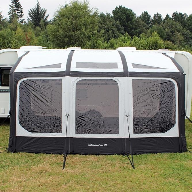 Outdoor Revolution Eclipse Pro 420 front view showing 3 windows and roof skylights