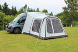 Outdoor Revolution Movelite T2R Low - Inflatable Drive Away Awning lifestyle image side view of pitched awning