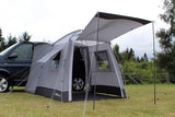 Outdoor Revolution Outhouse Handi LOW Driveaway Awning shown with optional canopy poles (available separately)