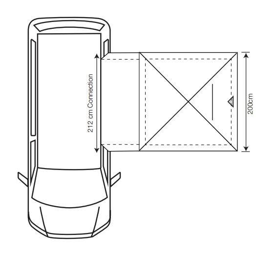 Outdoor Revolution Outhouse Handi Mid Driveaway Awning floor plan