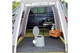 Outdoor Revolution Outhouse Handi Mid Driveaway Awning interior shown with example camping items