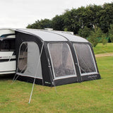 Outdoor Revolution Sportlite Air 320  - pitched to caravan showing large front windows