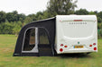 Outdoor Revolution Sportlite Air 400 showing side entrance door with mesh flyscreen door and clear windows on other half