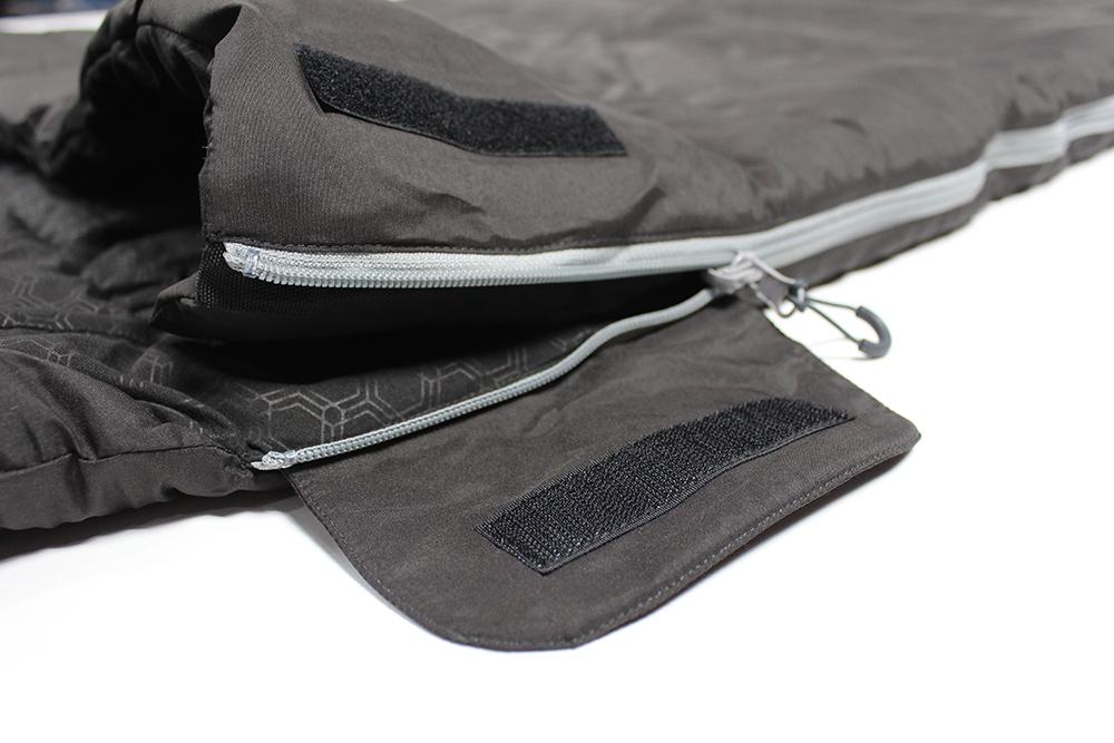 Outdoor Revolution Sun Star 200 Single Sleeping Bag - Black zip cover up  close