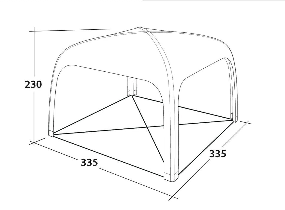 Outwell Air Shelter Gazebo / Day Tent - 3D Floorplan